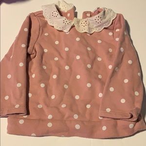 Baby Gap sweater 18-24m pink polka dot